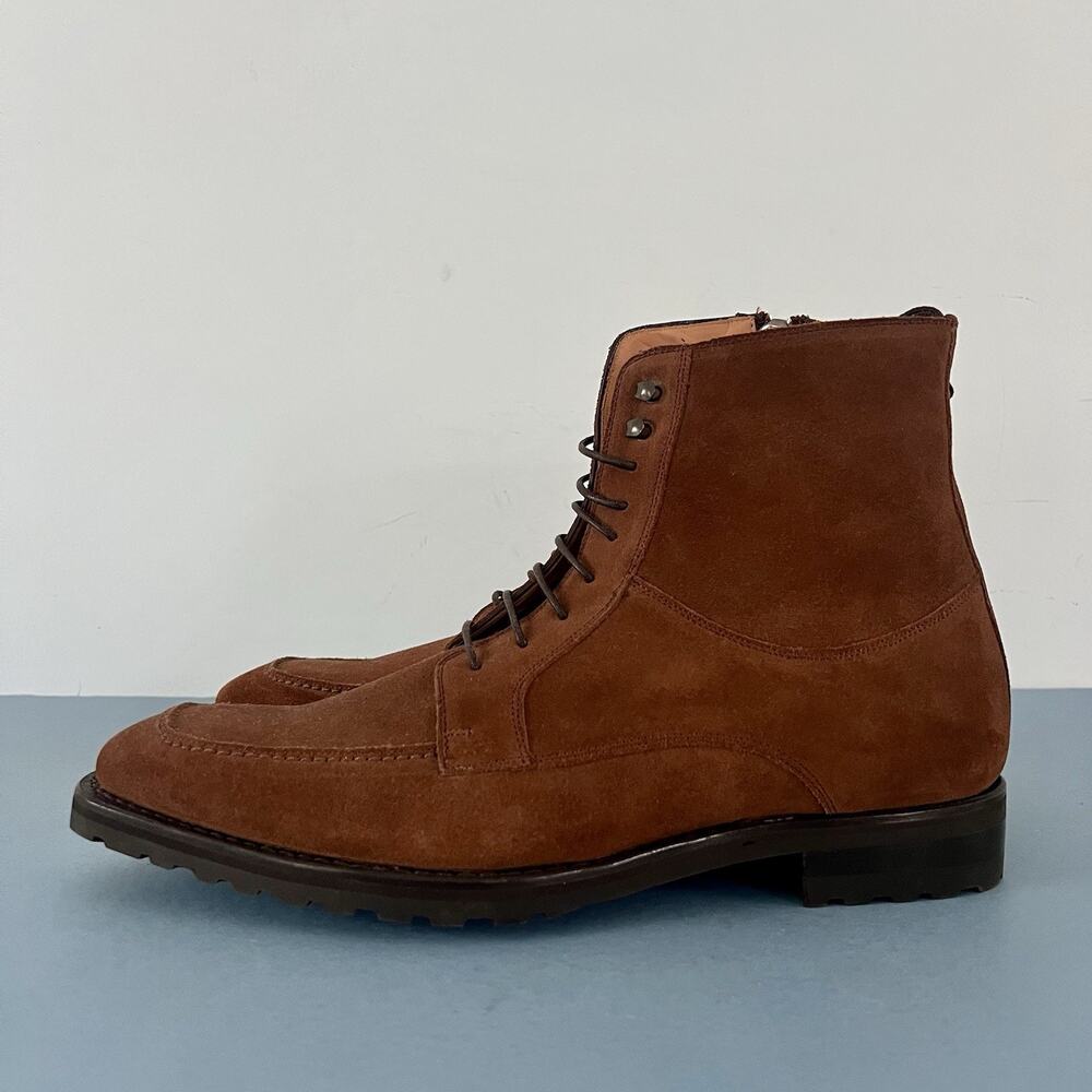 Olimpiadi St. Moritz Impronta Italian Brown Suede Lace Up Mens Boots - Picture 4 of 10